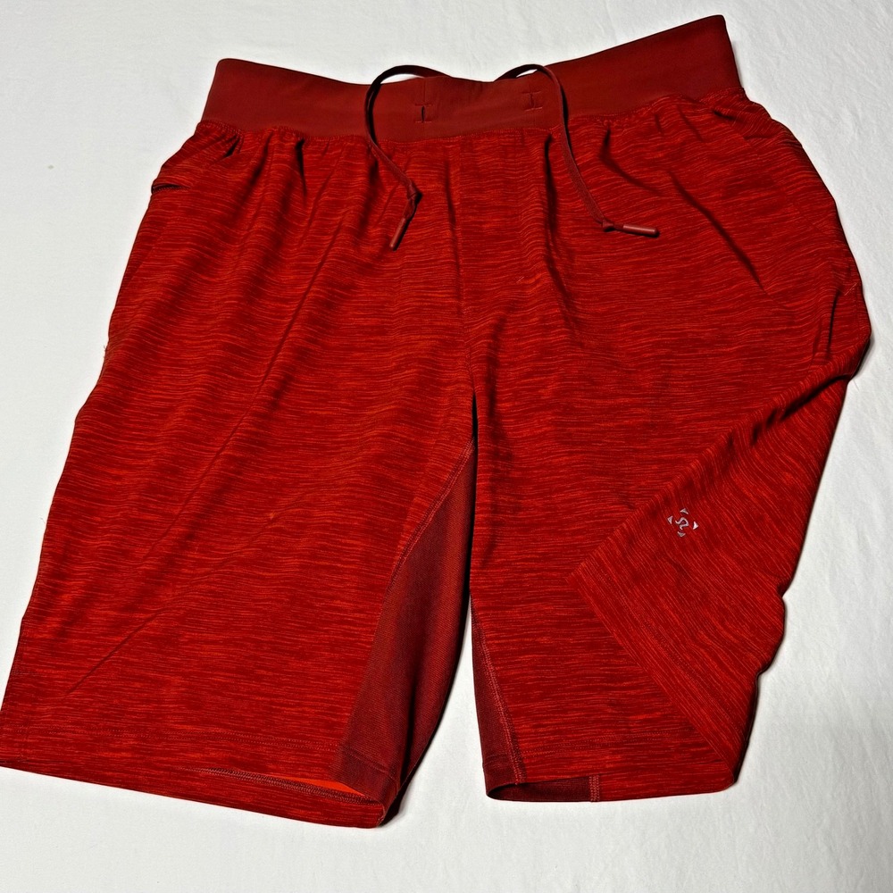 Lululemon Shorts Orange Red Pace Breaker with‎ Liner Men's Size Medium